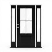 4 Lite Simulated Divided Lite Fiberglass Door 10"-3"10" 