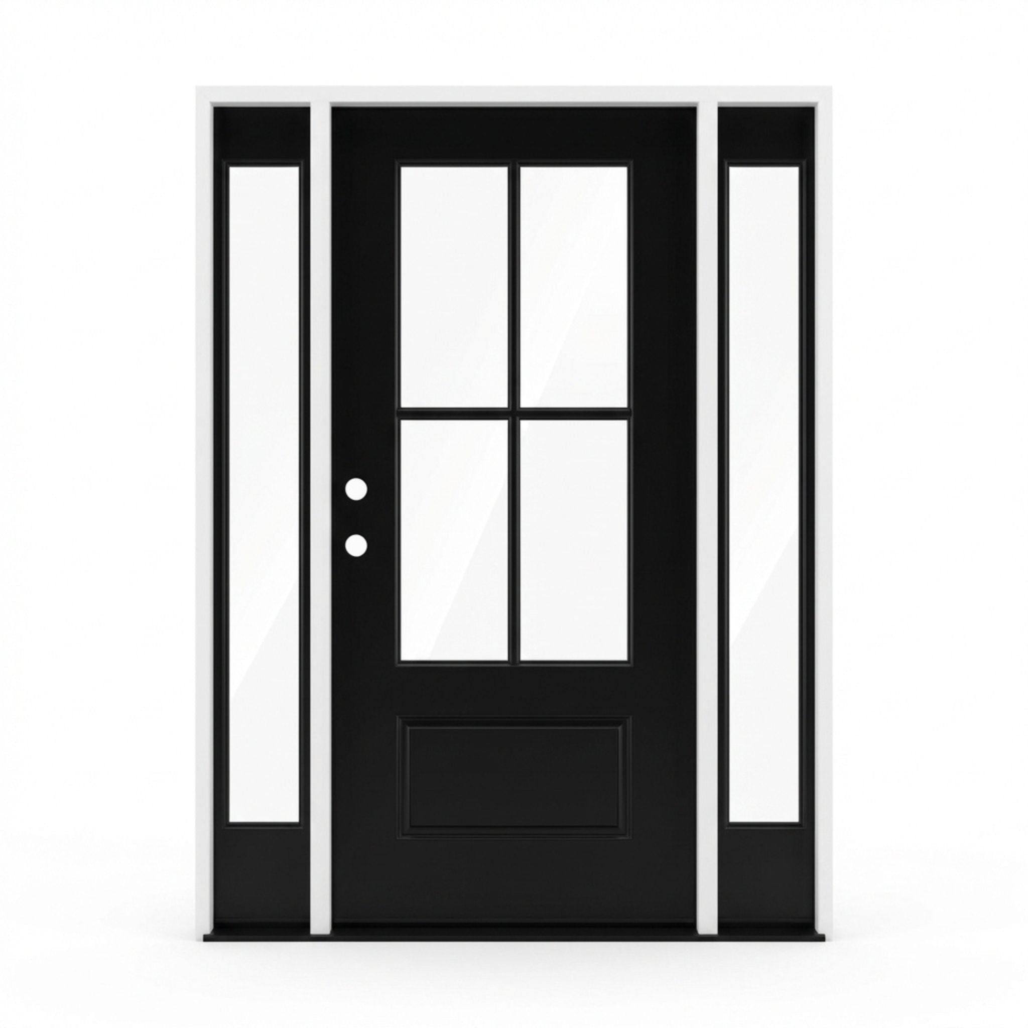 4 Lite Simulated Divided Lite Fiberglass Door 10"-3"10" 