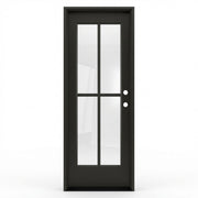 4 Lite SDL Clear Glass Fiberglass Door; Stock; Left Hand Swing;