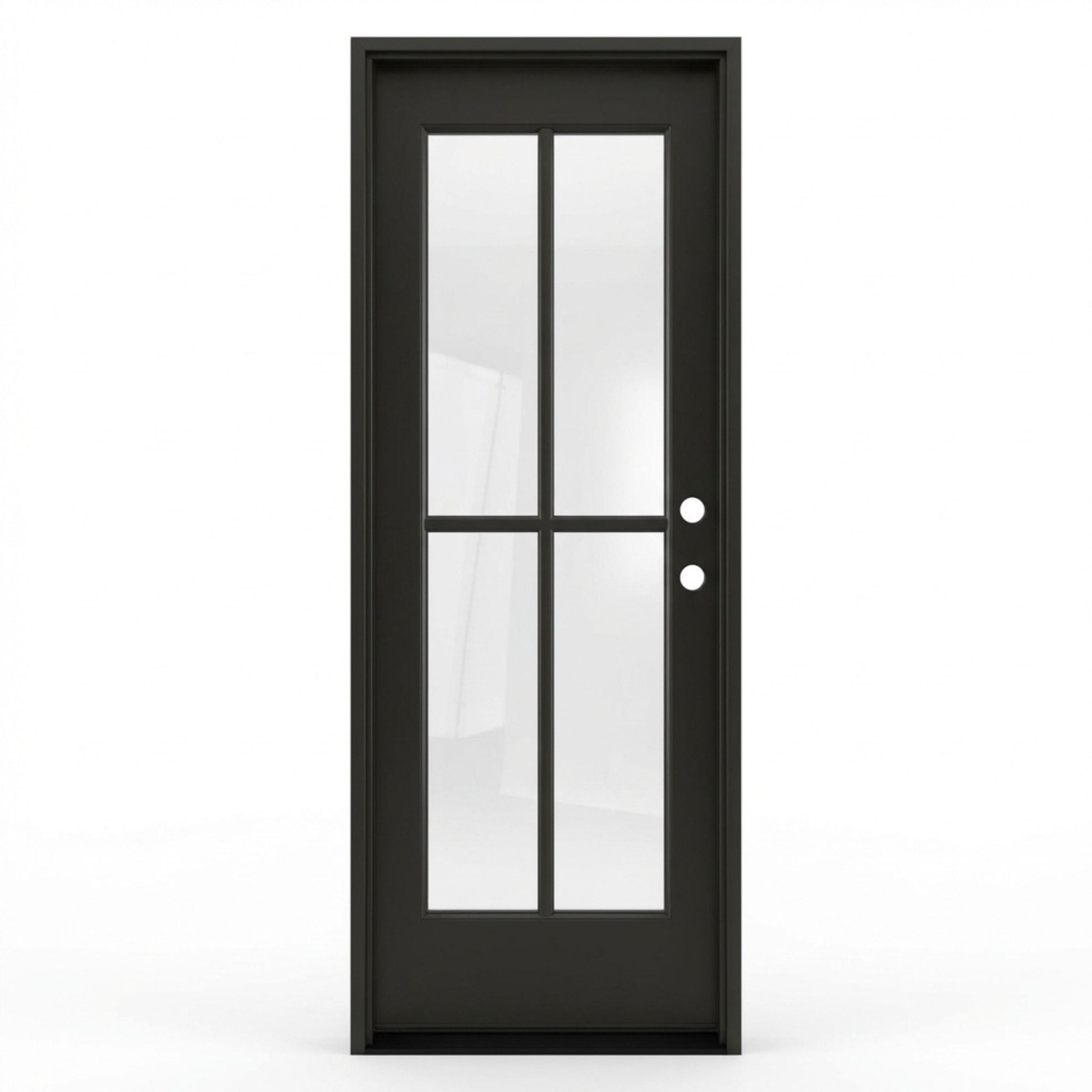 4 Lite SDL Clear Glass Fiberglass Door; Stock; Left Hand Swing;