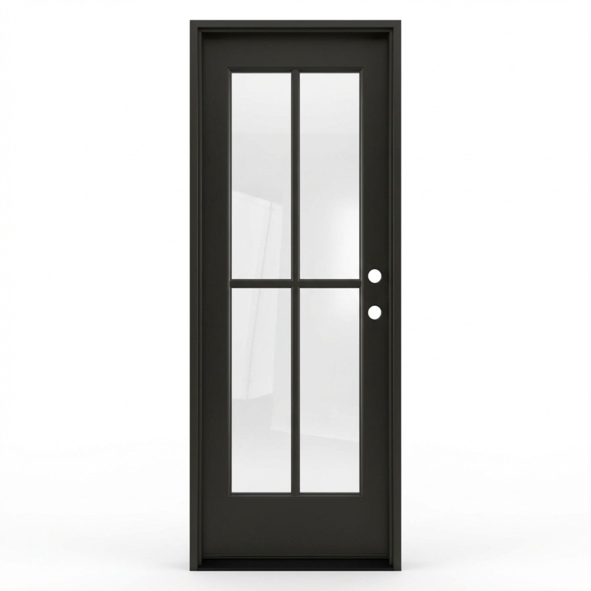4 Lite SDL Clear Glass Fiberglass Door; Stock; Left Hand Swing;