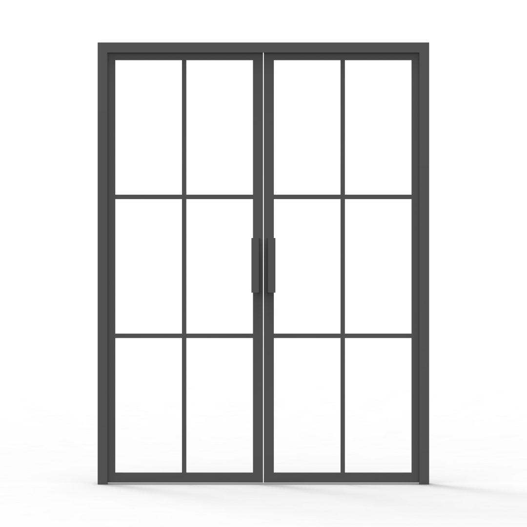 French Steel 6 Lite Double Interior Door
