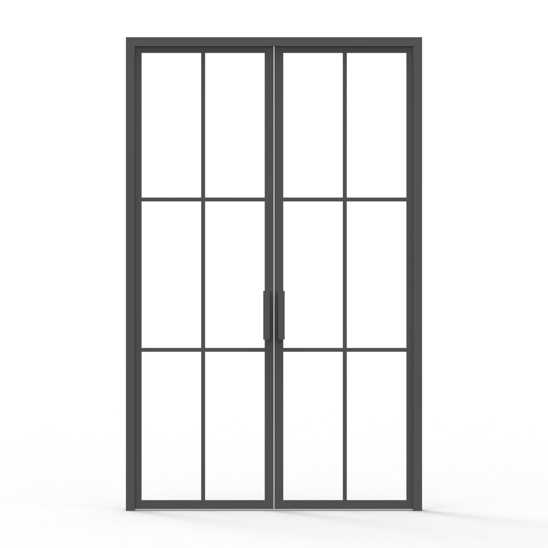 French Steel 6 Lite Double Interior Door