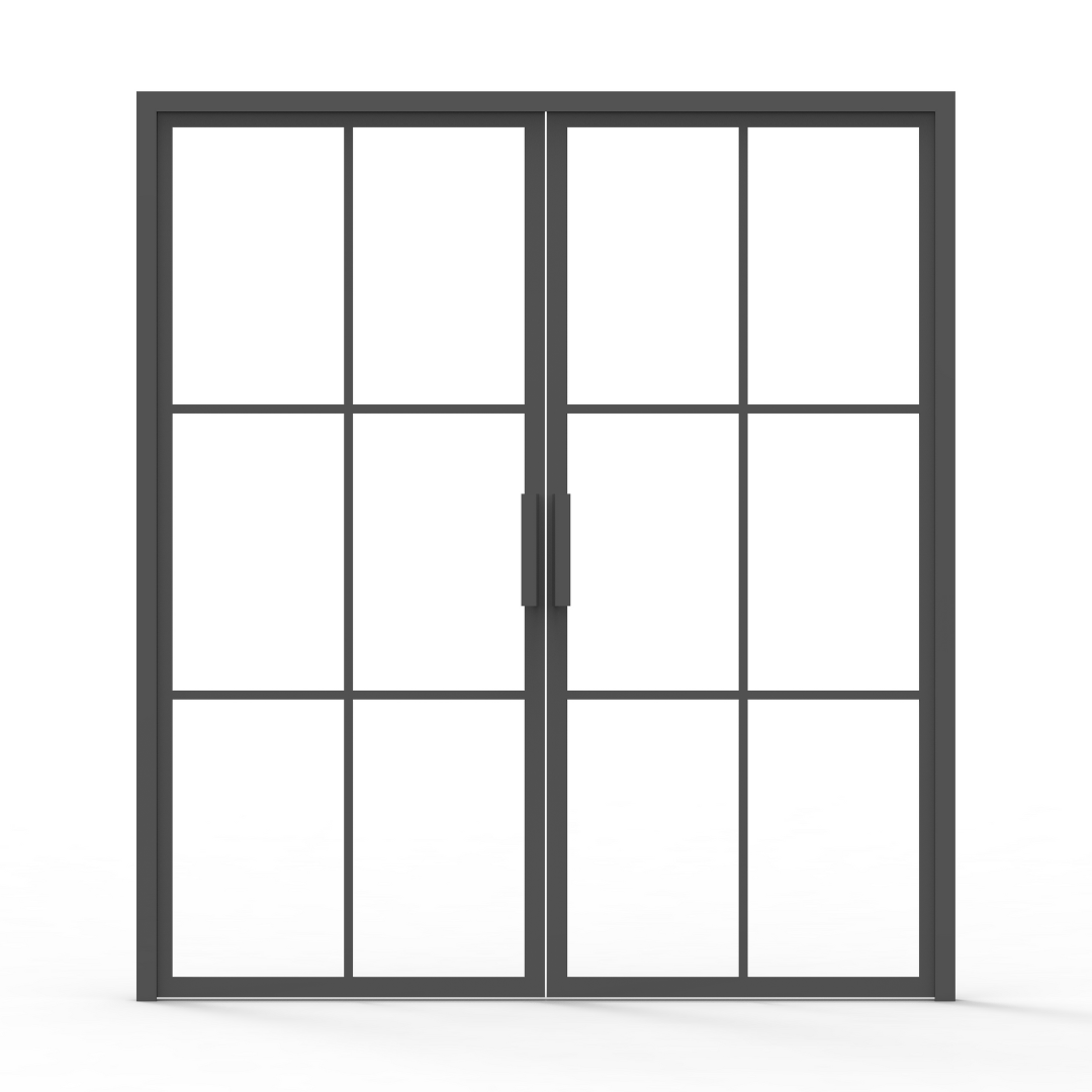 French Steel 6 Lite Double Interior Door