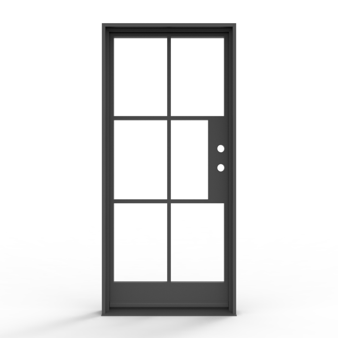 George Wrought Iron Single Entry Door
