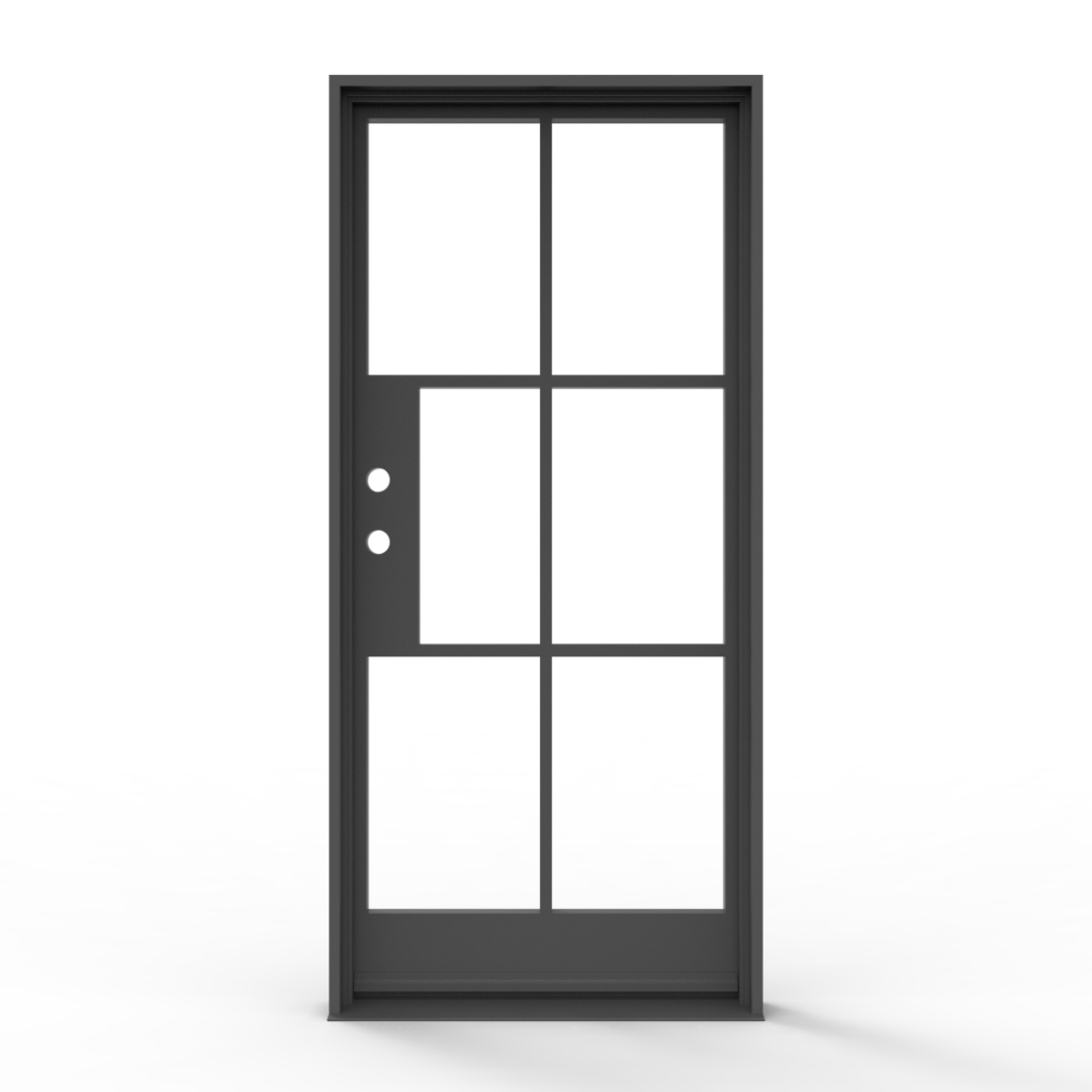 George Wrought Iron Single Entry Door