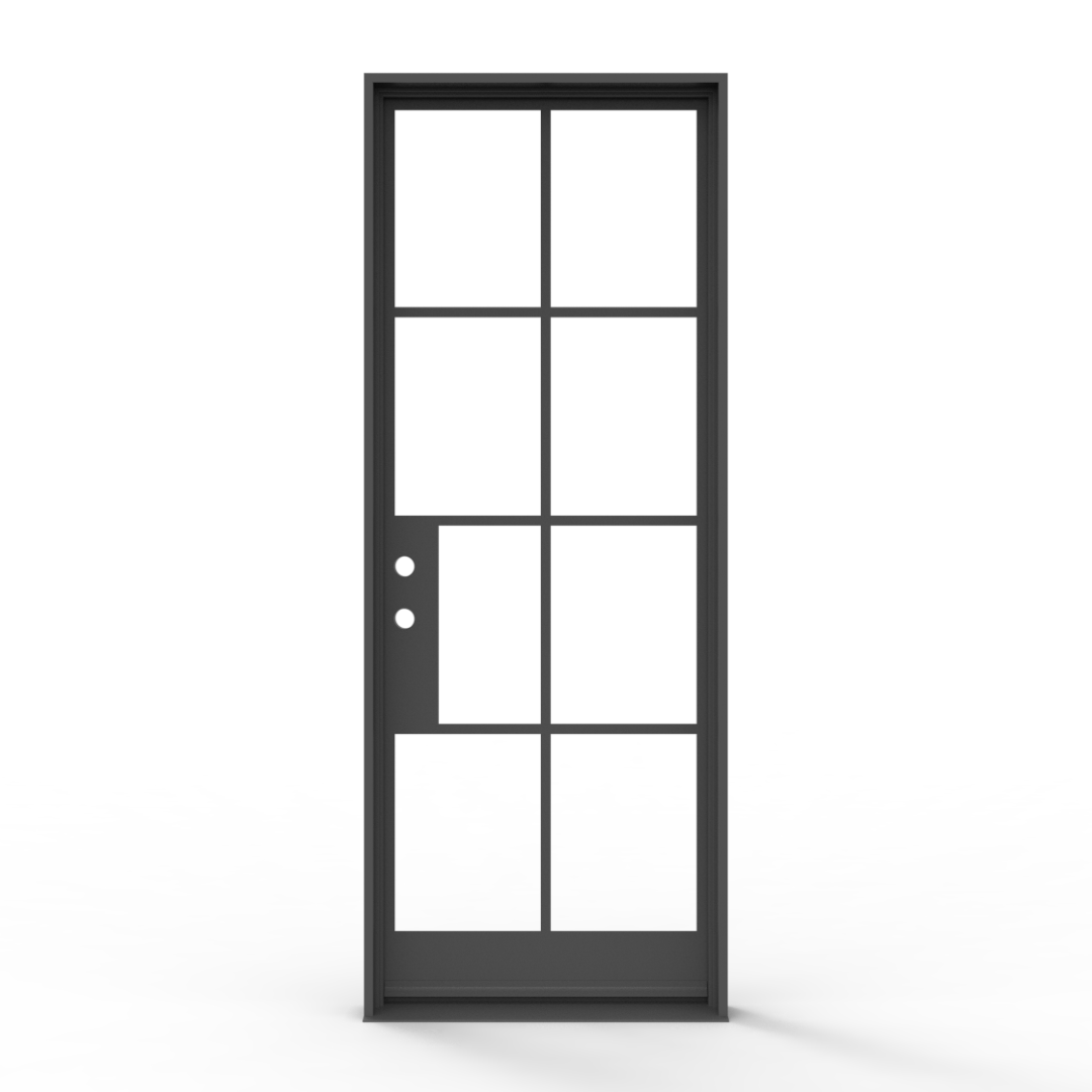 George Wrought Iron Single Entry Door