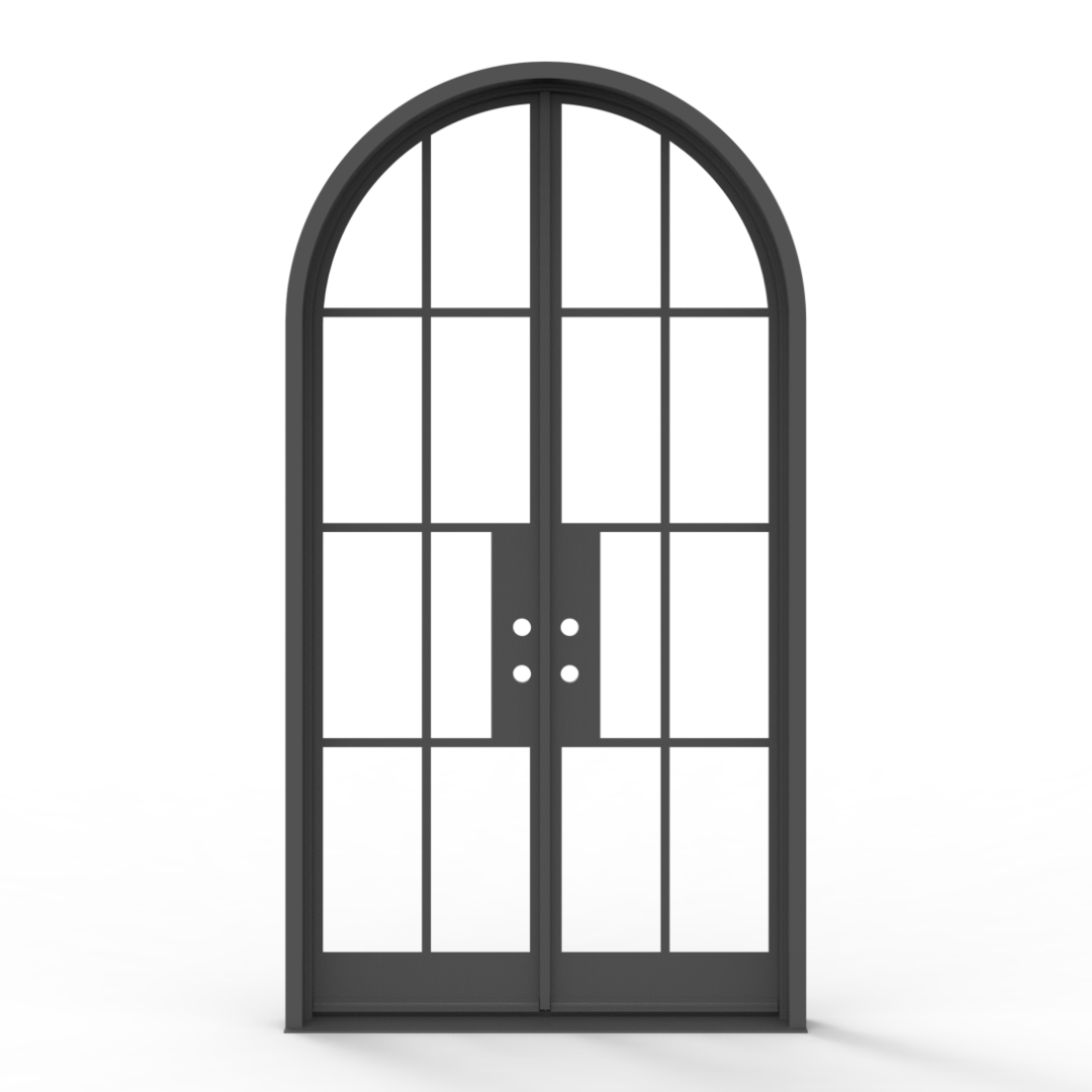 George Wrought Iron Double Entry Door