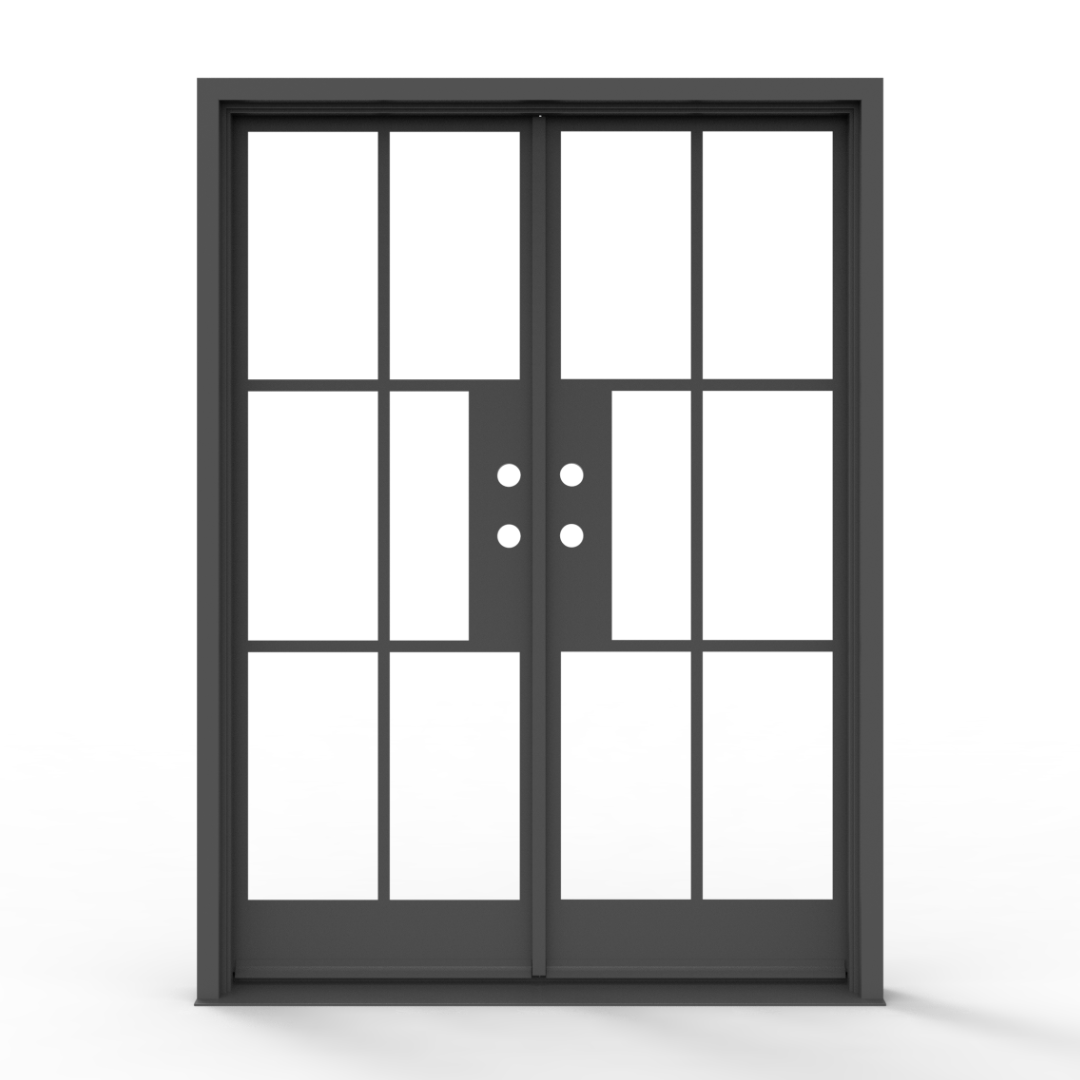 George Wrought Iron Double Entry Door