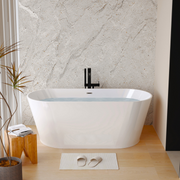 Cove 55 in x 30 in Soaking Bathtub in White