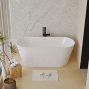 Cove 59 in x 30 in Soaking Bathtub in White