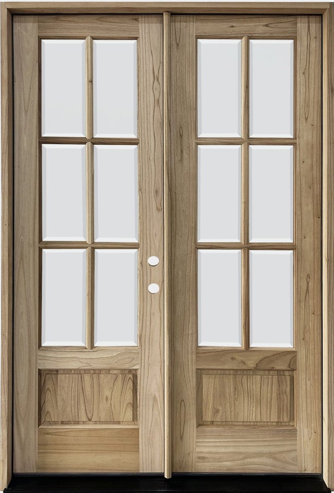 Sahara Series, 6 Lite "Thermo-Wood" Double Door