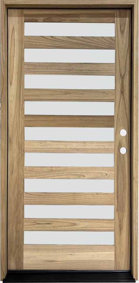 WeatherCraft Torrefied Mahogany 9 Lite Single Entry Door