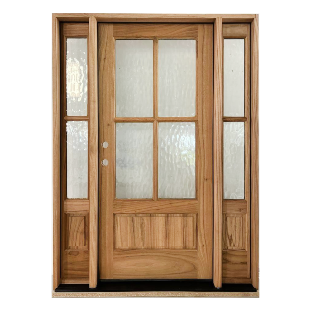 Sahara Series, 4 Lite Thermo-Wood 10 in. -3 ft. -10 in.; Flemish Glass; Right Hand Swing; 60.5 in. x 81.5 in.