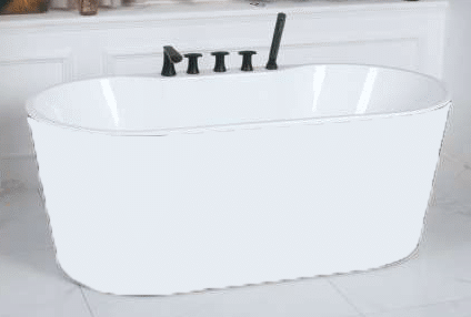 Wharf Freestanding Soaker Tub; White; 59 in.