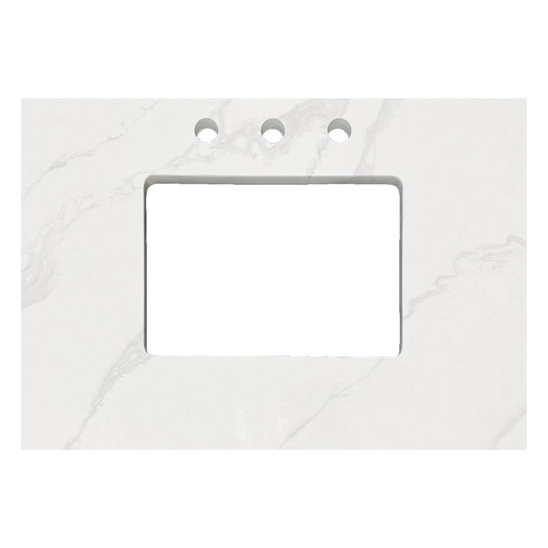 Calcutta Quartz Vanity Top; 25 in.