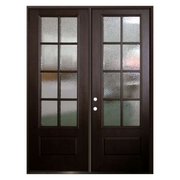8 Lite Double Fiberglass Door; Left Hand