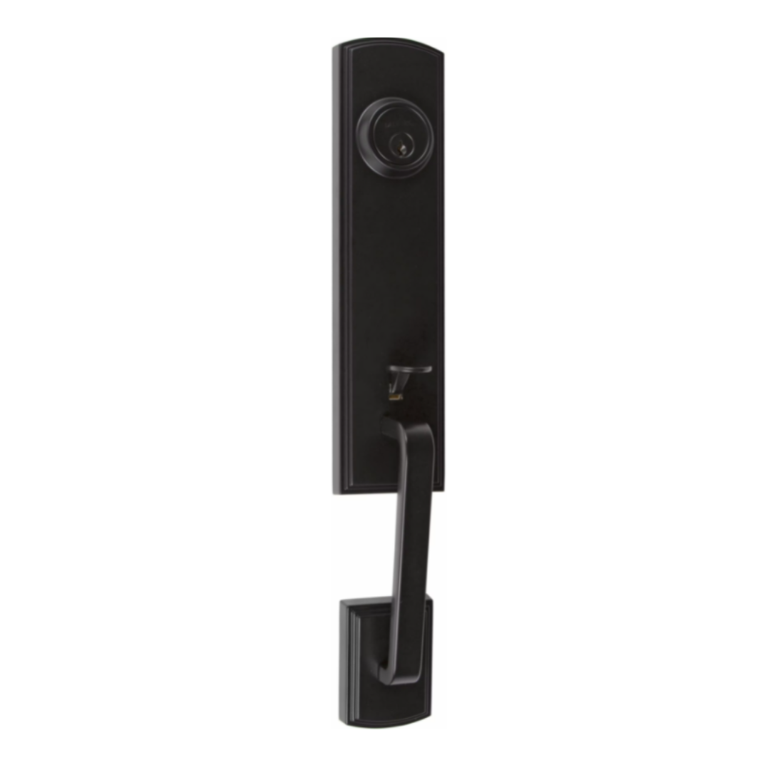 Briona Door Handle Set; Active Black