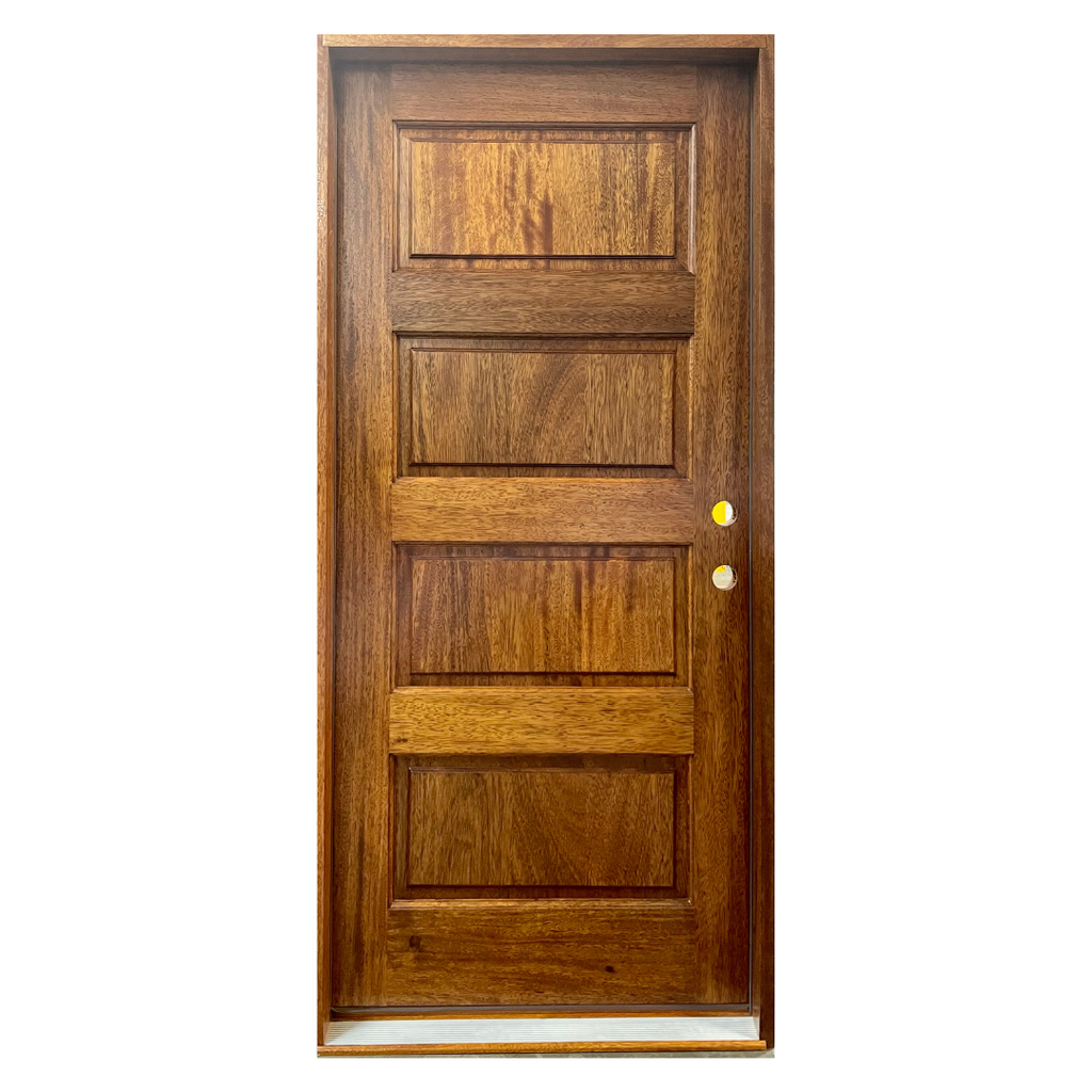 4 Panel Mahogany Door; Maple; Right Hand Swing