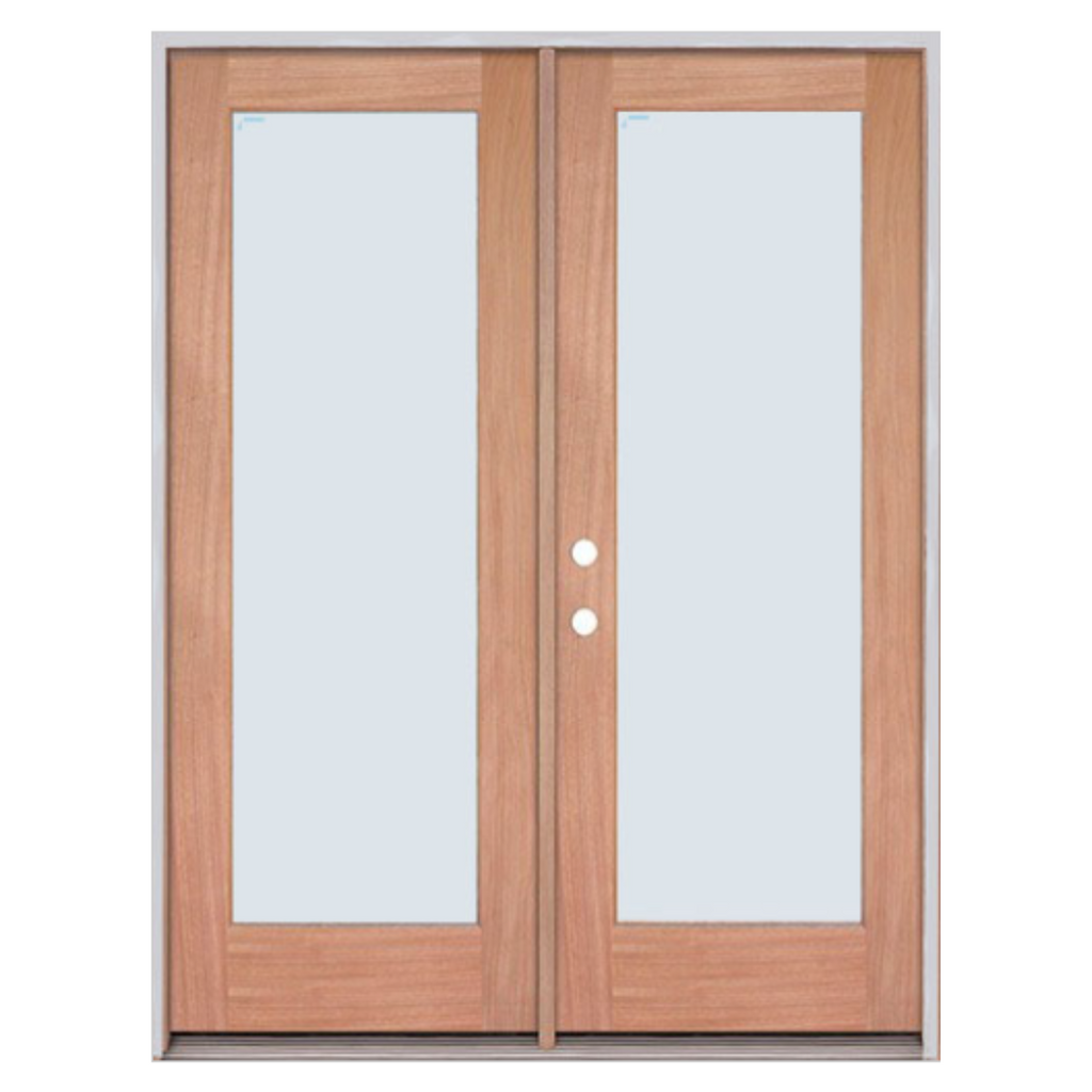 1 Lite Mahogany Double Exterior Door 4/00 x 6/08