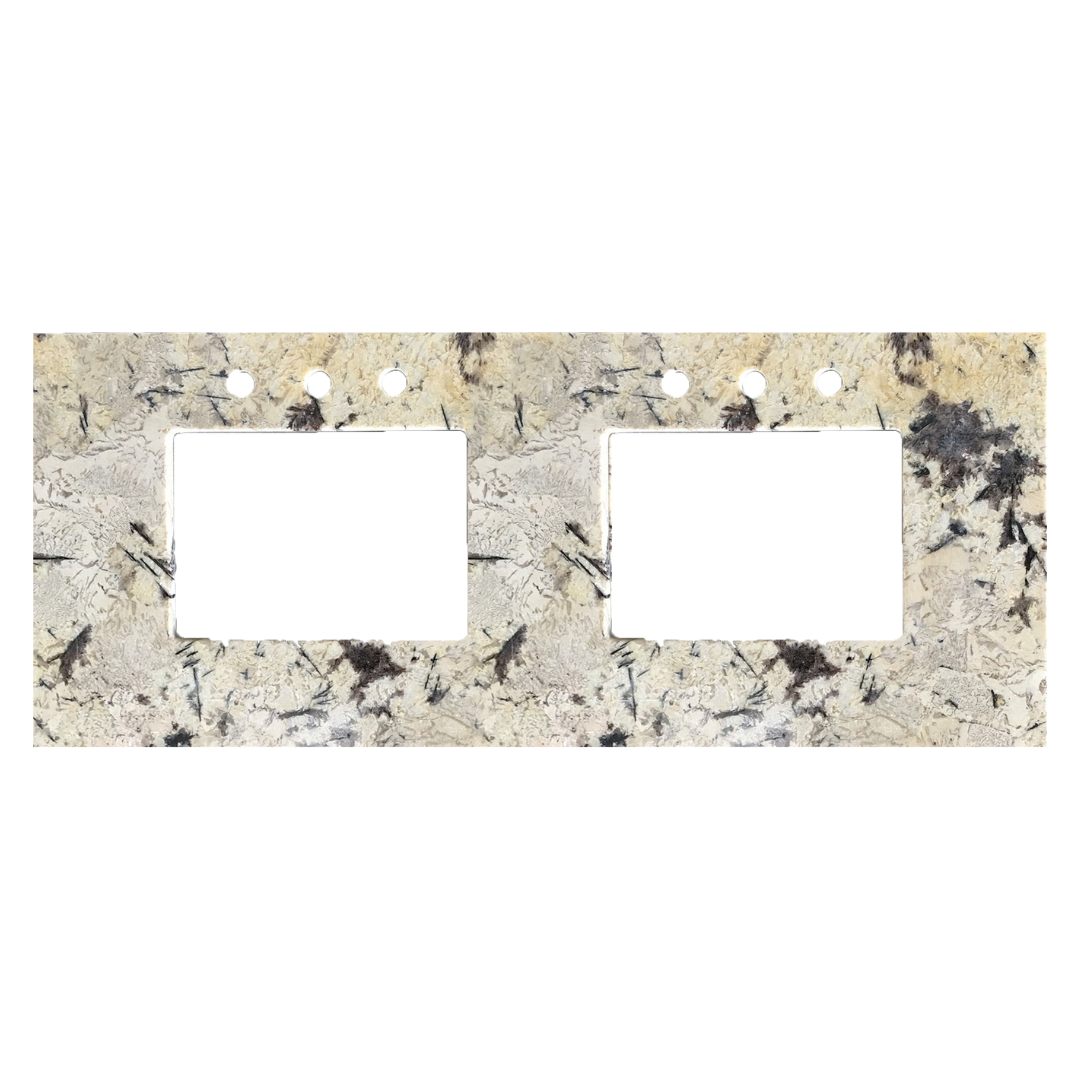 Bianco Snow Granite; 61 in. DB Vaniy Top