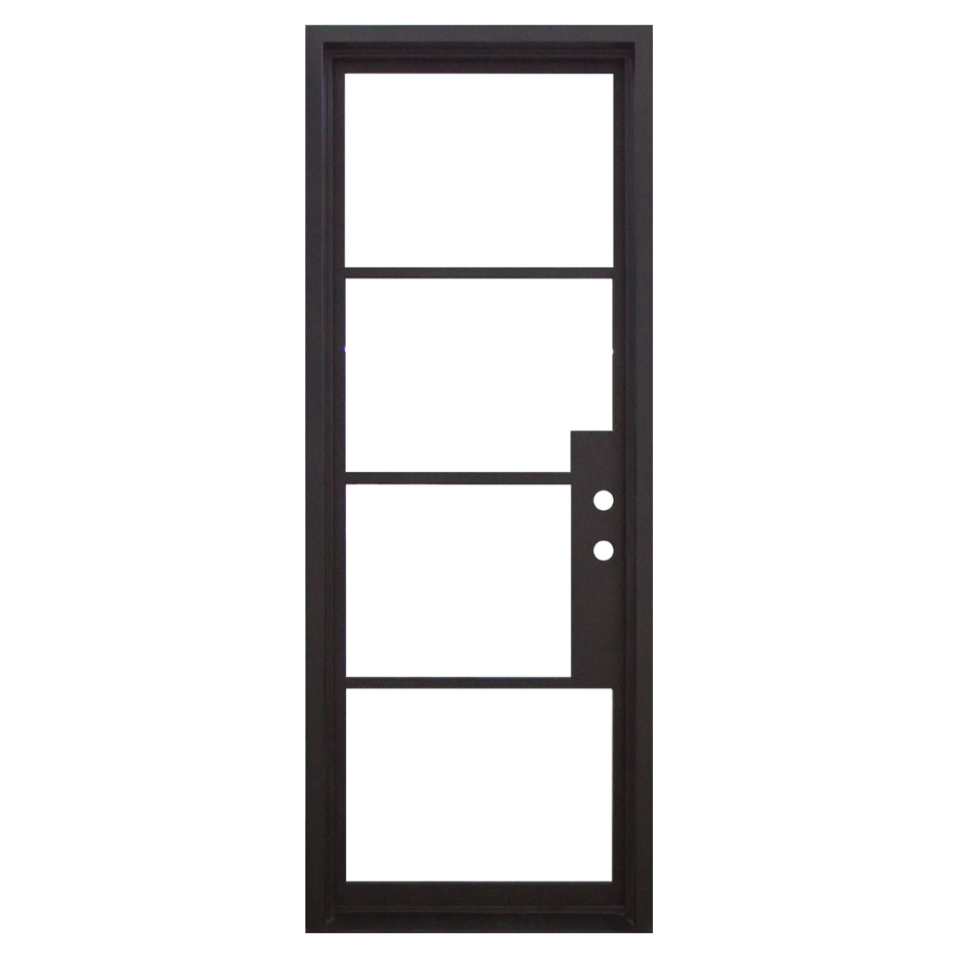 Sawyer Iron Single Door; Left Hand Swing; 37.5 in. x 97.5 in.