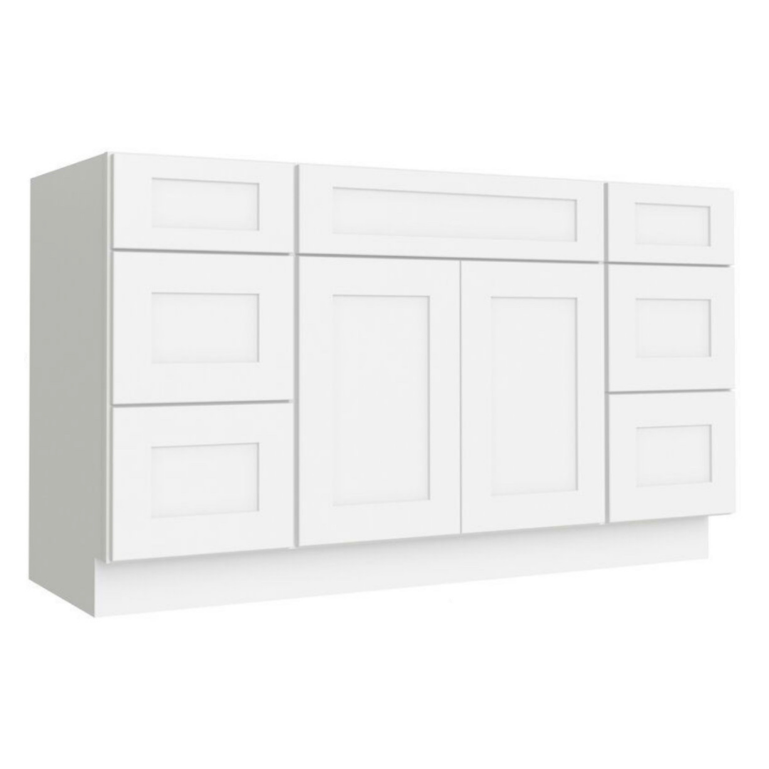 Prestige Shaker Vanity; White; 60 in. SB