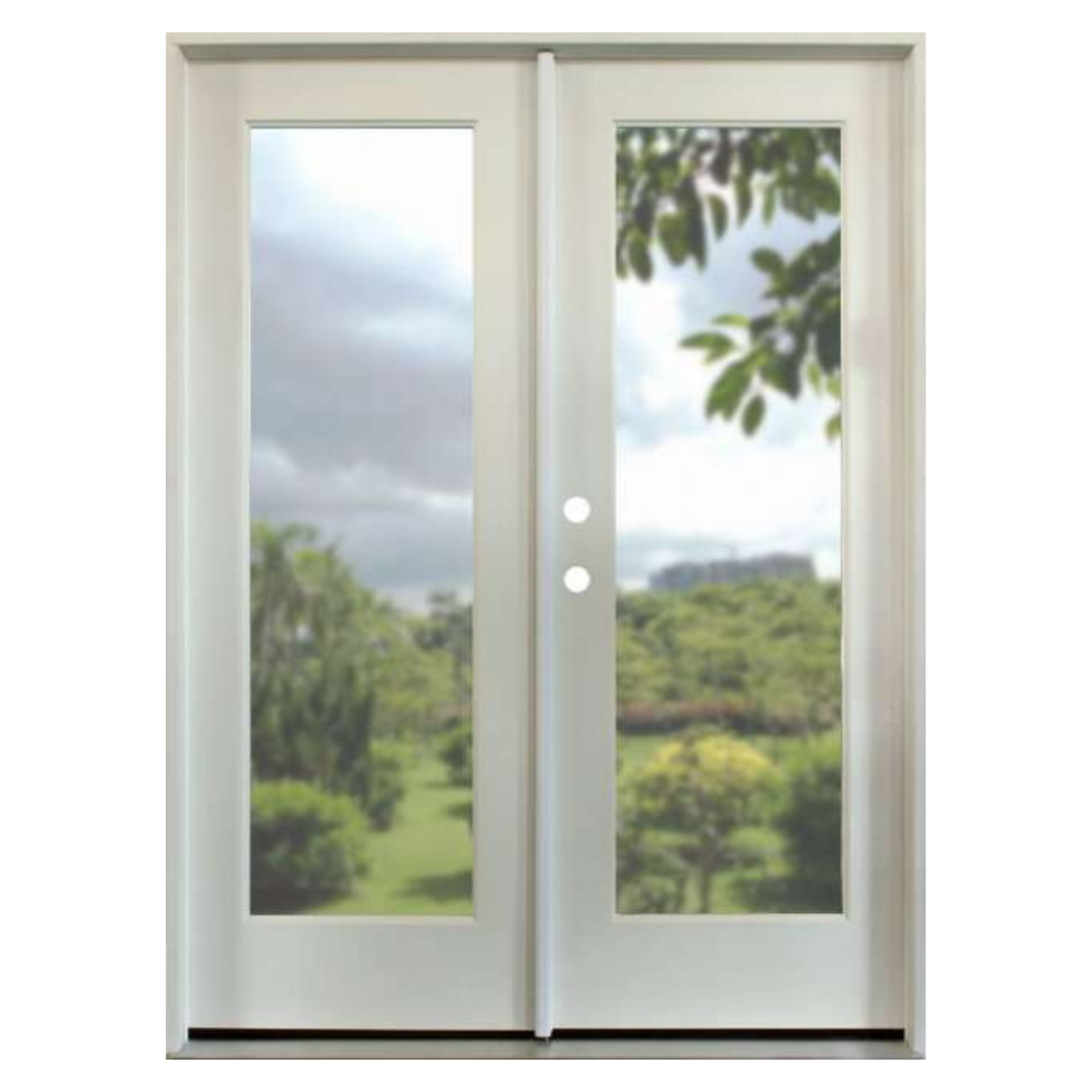 Flush Glaze Double Patio Door; 6/08 Height