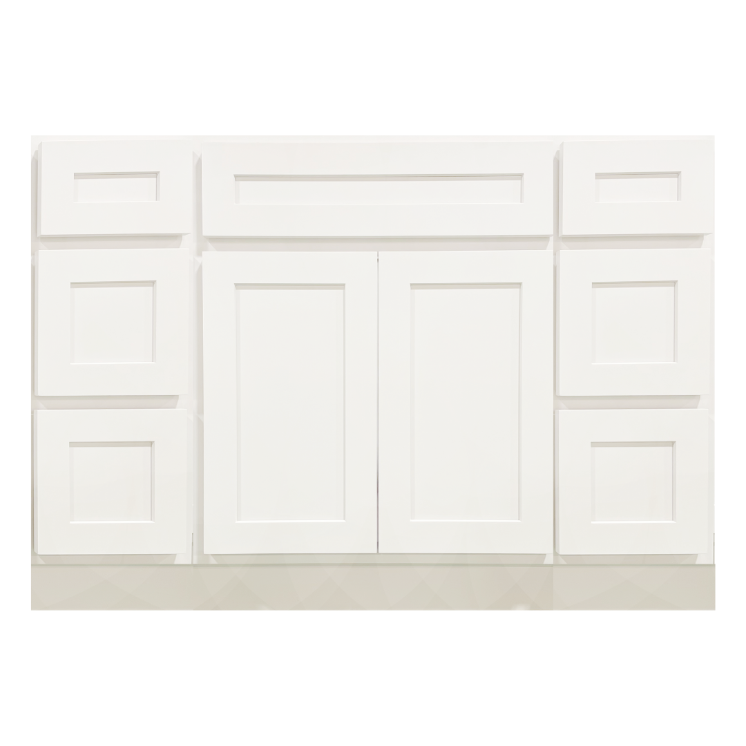 Vision Vanity; White; 48 in. 6 Drawers