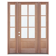 6 Lite Mahogany with Clear Glass; 10 in. x 3 ft. x 10 in.