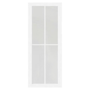 Barn Door, 4 Lite Primed; Clear Glass; 2 ft. x 6 ft. 8 in.