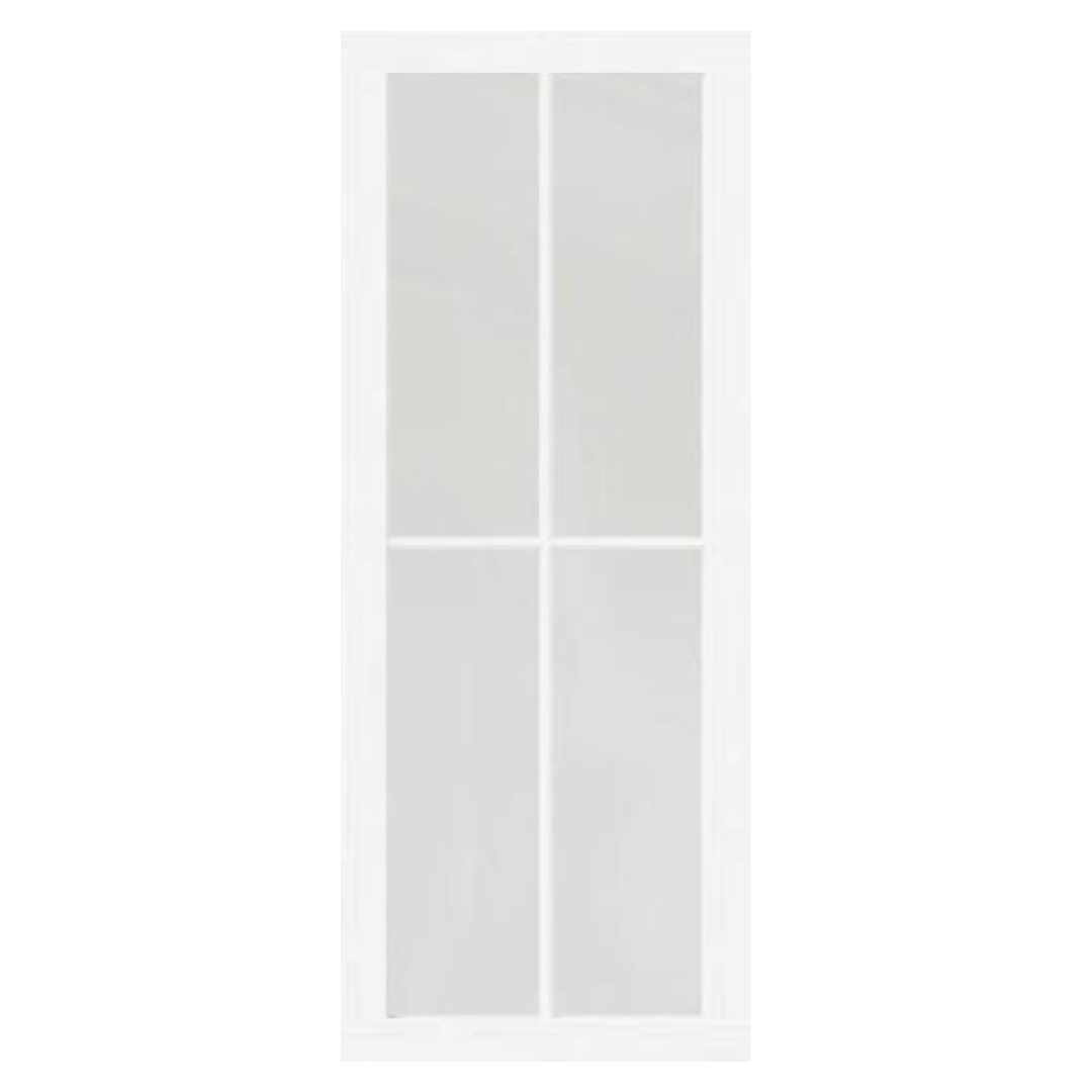 Barn Door, 4 Lite Primed; Clear Glass; 2 ft. x 6 ft. 8 in.