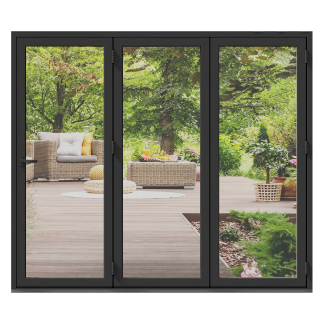 Alexues Series Folding Door; Full View; 108 in. x 96 in.