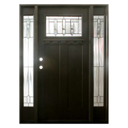 Bristol Fiberglass Door; Right Hand Swing; 10 in. -3 ft. - 10 in. x  80 in. 