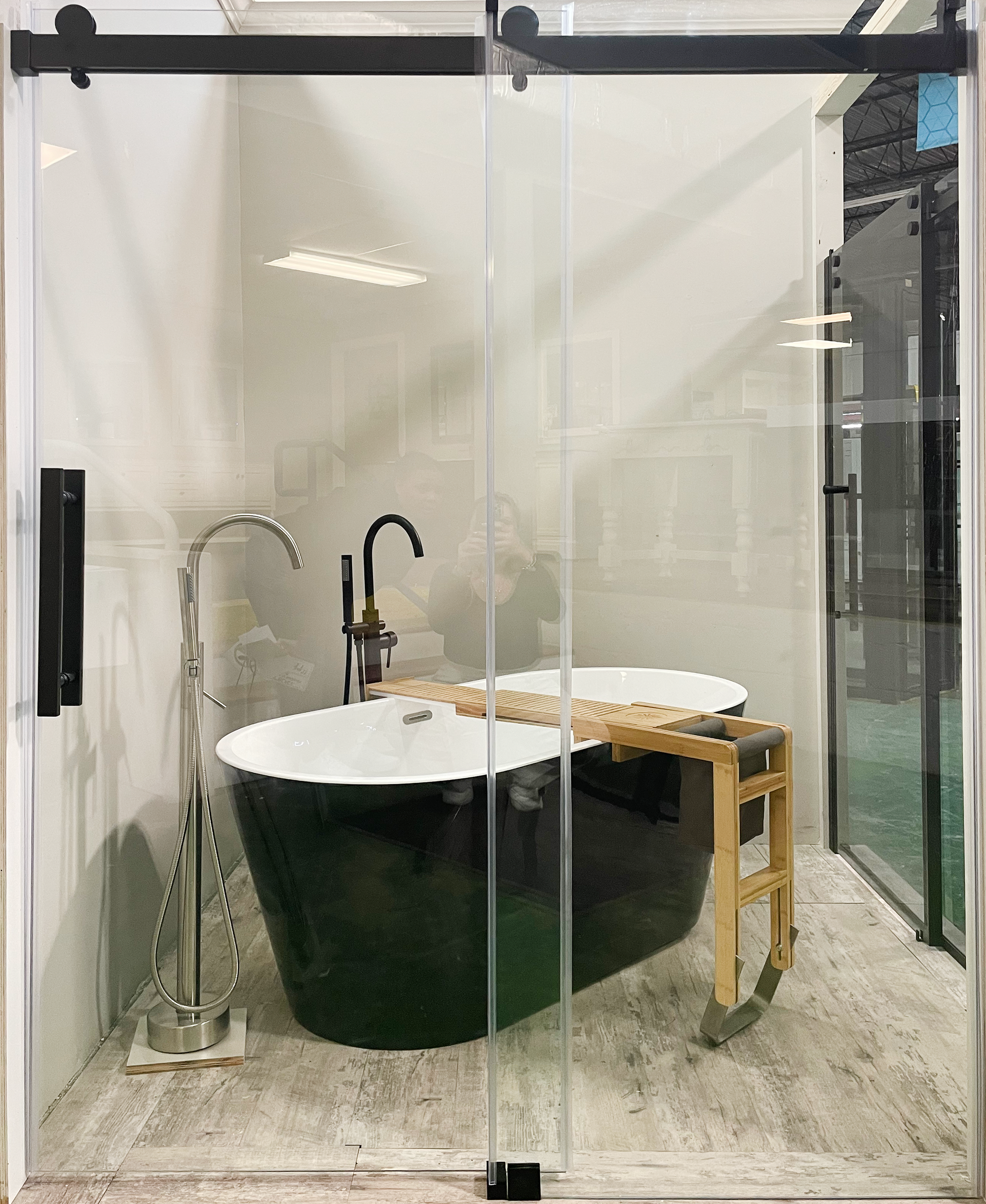 Shower Door Charm; BK Hardware; Clear Glass