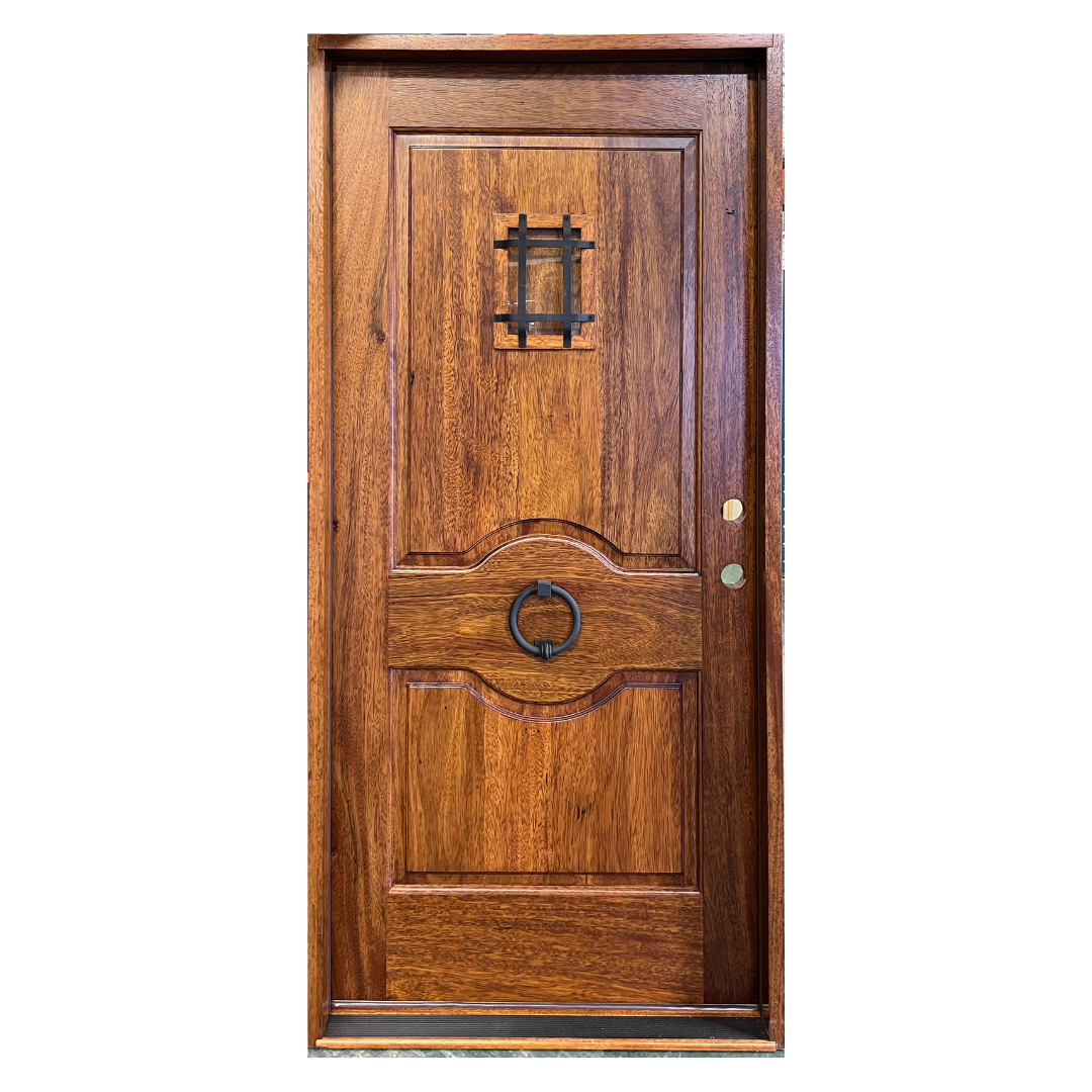 Speakeasy w/ Knocker Door; Maple; Left Hand Swing; 37.5 in. x 81.5 in.