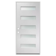 5 Lite Fiberglass, Etched Glass; Left Hand Swing; Single Door 37.25 in. x 93.25 in.