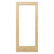 1 Lite Pine Single Interior Door Slab, Clear Glass; 2 ft. x 6 ft. 8 in.