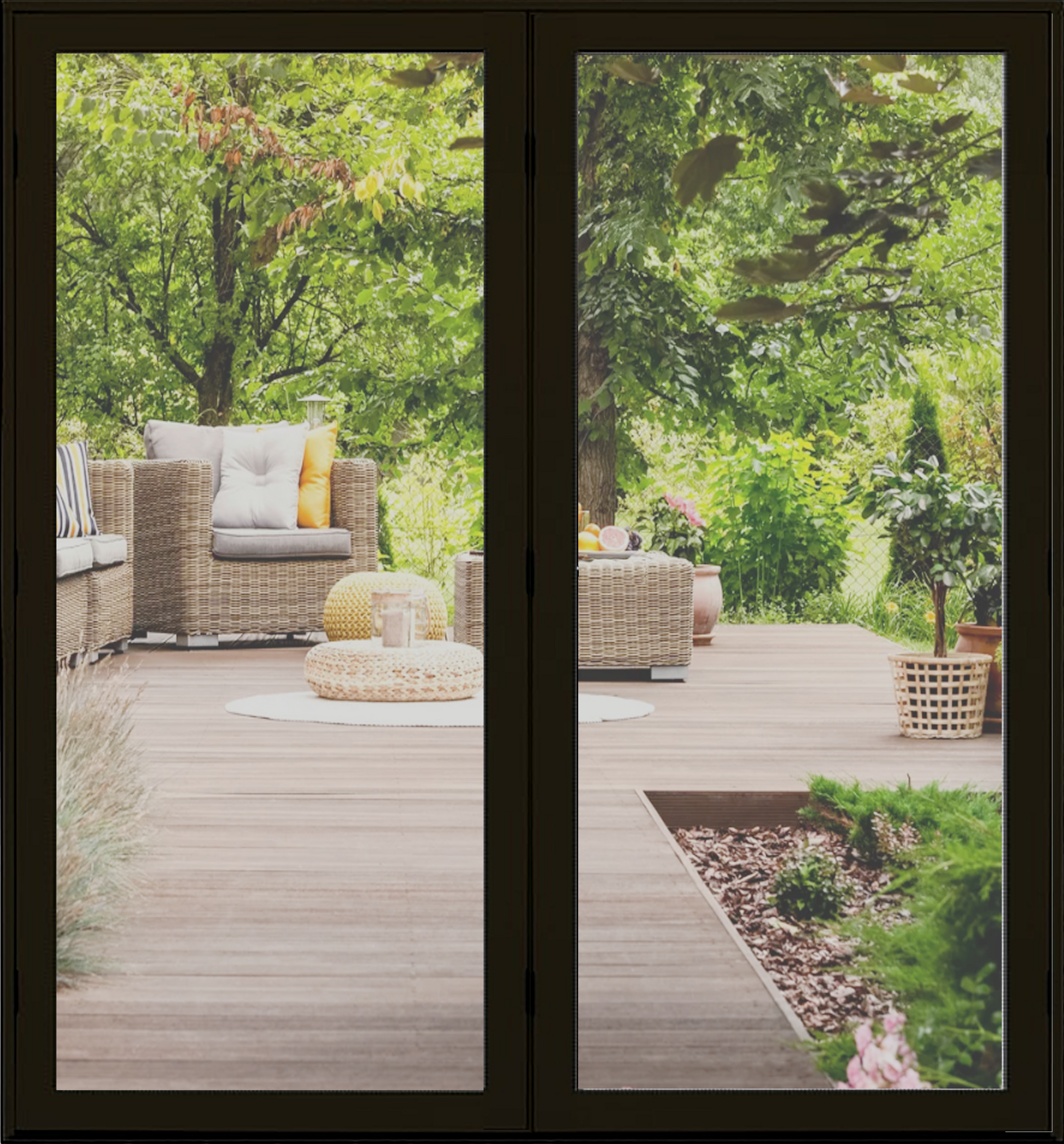 Alexues Series Sliding Door; Full View; 96 in. x 80 in.