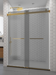 Shower Door Radiant; Gold; Dark Grey Glass; 60 in. x 77 in. 