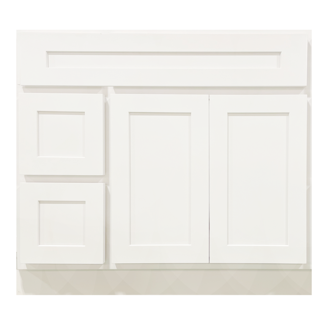 Vision Vanity; White; 36 in. LH