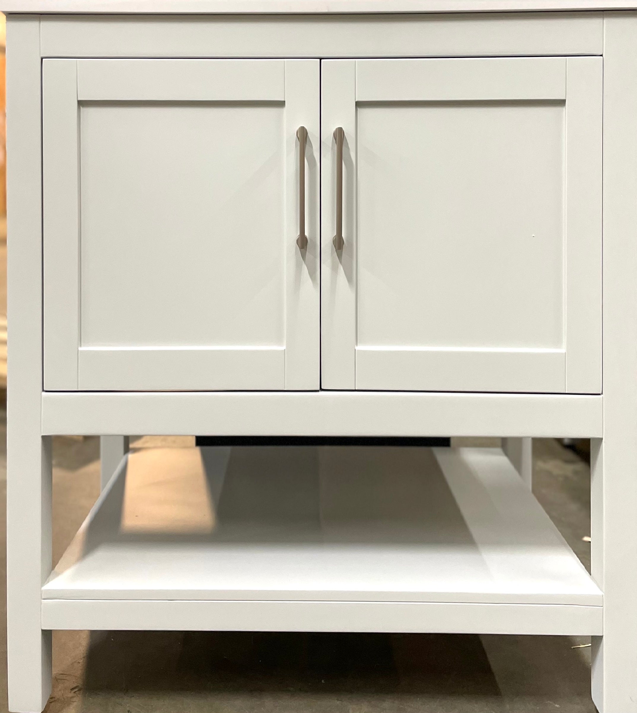 Rue Vanity; Stonington Grey w/ SN Hardware; 30 in.