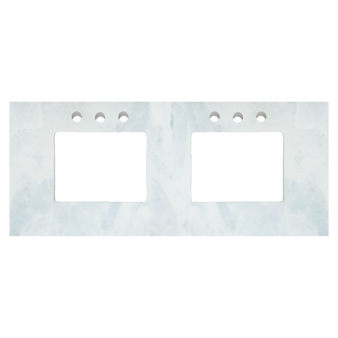Calcutta Blue Quartzite; 61 in. DB Vanity Top
