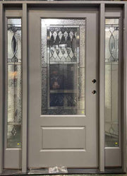 Island Peacock Fiberglass Door; Right Hand Swing; 10 in. 3 ft. 10 in. x 80 in. 