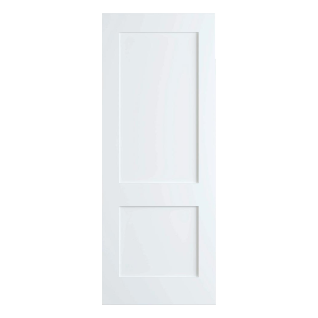 2 Panel Shaker Primed Prehung Interior Door; 1 ft. 6 in. x 6 ft. 8 in.