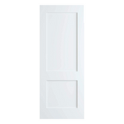 2 Panel Shaker Primed Prehung Interior Door; 1 ft. 6 in. x 6 ft. 8 in.