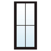 Barn Door, 4 Lite Black Slab; Clear Glass; 42 in. x 84 in.