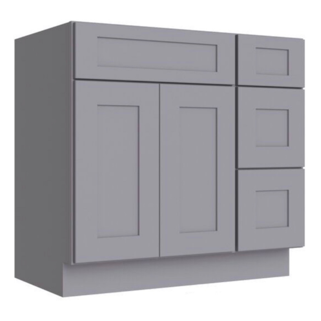 Prestige Shaker Vanity; Grey; 36 in. RH